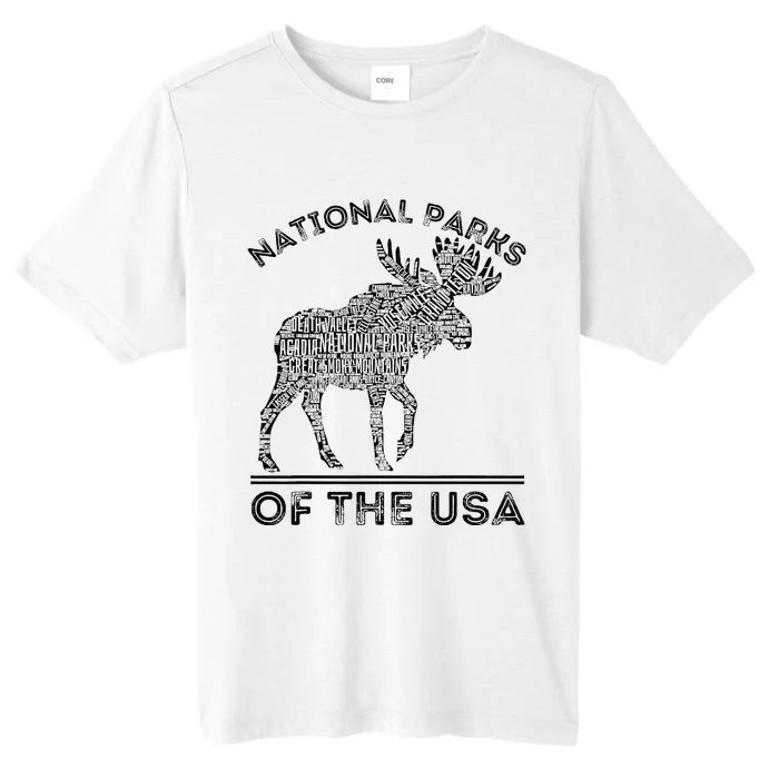 National Parks Moose Hiking Travel Camping Outdoors Usa ChromaSoft Performance T-Shirt