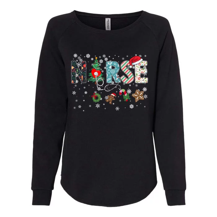 Nurse Pride Meets Christmas: Christmas Nurse Funny Gift Womens California Wash Sweatshirt