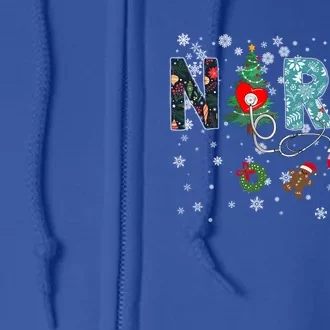 Nurse Pride Meets Christmas: Christmas Nurse Funny Gift Full Zip Hoodie