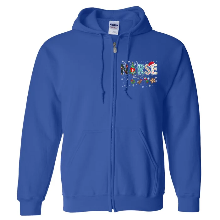 Nurse Pride Meets Christmas: Christmas Nurse Funny Gift Full Zip Hoodie