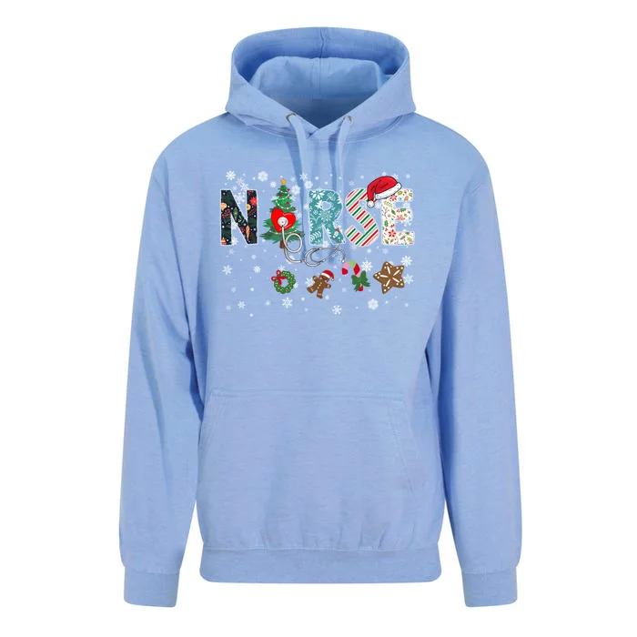 Nurse Pride Meets Christmas: Christmas Nurse Funny Gift Unisex Surf Hoodie