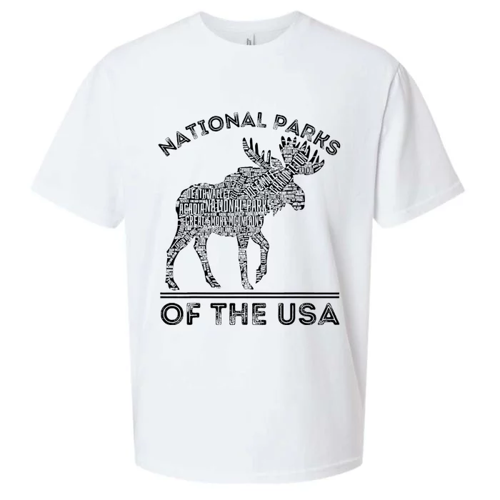 National Parks Moose Hiking Travel Camping Outdoors Usa Sueded Cloud Jersey T-Shirt