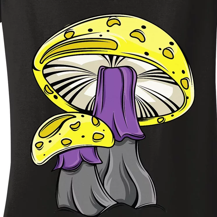 N.O.N.B.I.N.A.R.Y Pride Mushroom Women's V-Neck T-Shirt