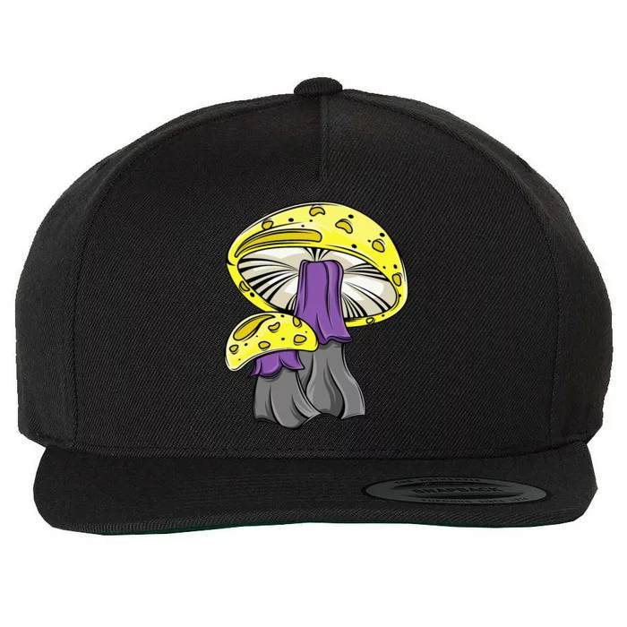 N.O.N.B.I.N.A.R.Y Pride Mushroom Wool Snapback Cap