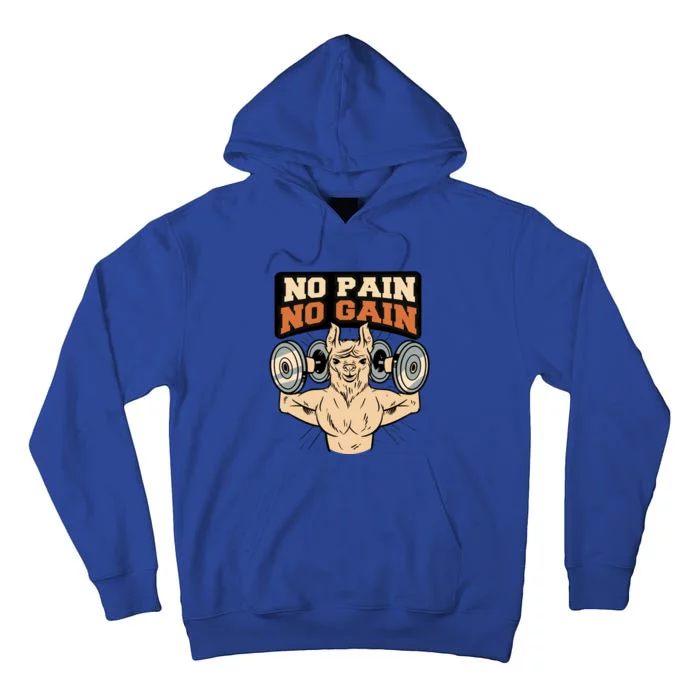 No Pain No Gain Gym Muscles Bodybuilding Meaningful Gift Tall Hoodie