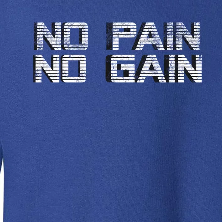 No Pain No Gain Workout Motivation Gift Gains Fitness Gift Toddler Sweatshirt