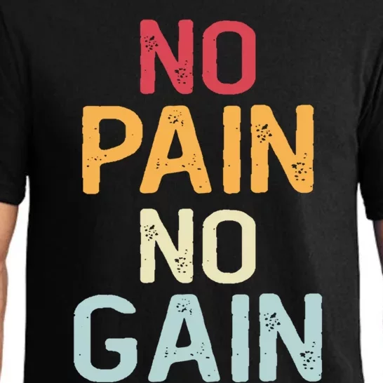 No Pain No Gain Gym Workout Fitness Training Gift Pajama Set