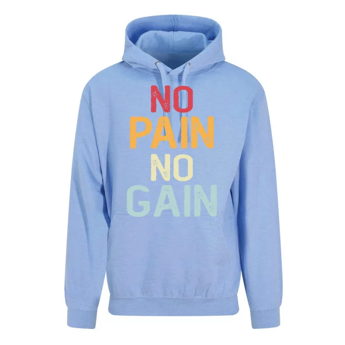 No Pain No Gain Gym Workout Fitness Training Gift Unisex Surf Hoodie