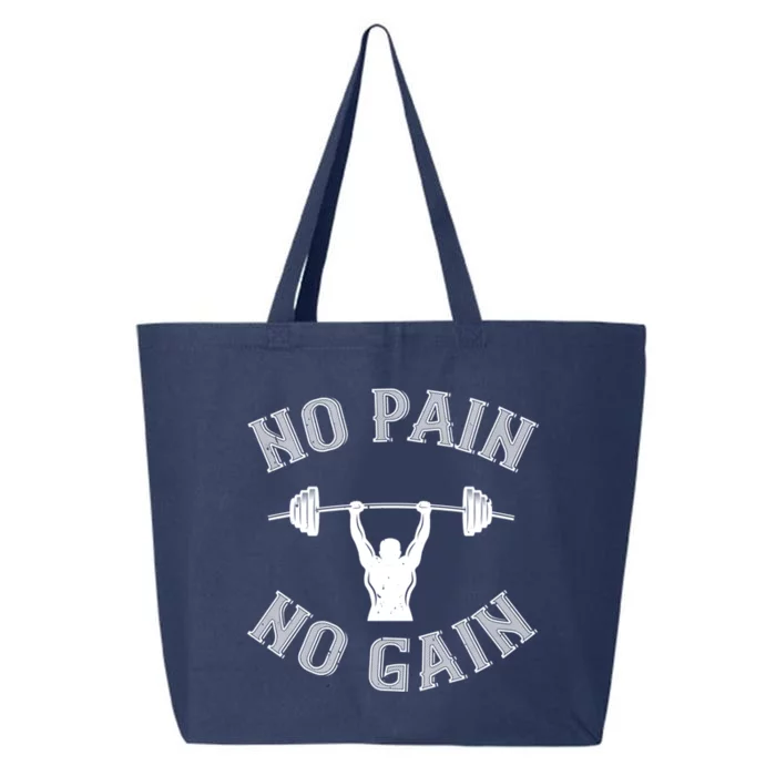 No Pain No Gain Gift Funny Gym Workout Great Gift 25L Jumbo Tote