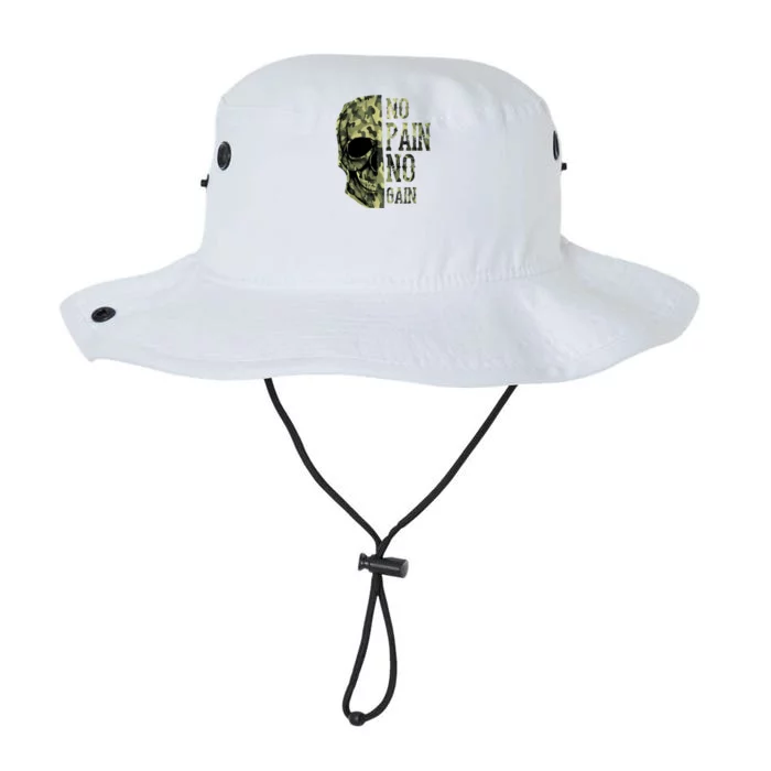 No Pain No Gaingift Skull Mindset Motivation Gym Meaningful Gift Legacy Cool Fit Booney Bucket Hat