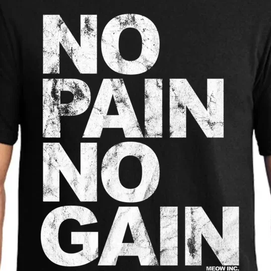 No Pain No Gain Gift Training Funny Gift Pajama Set