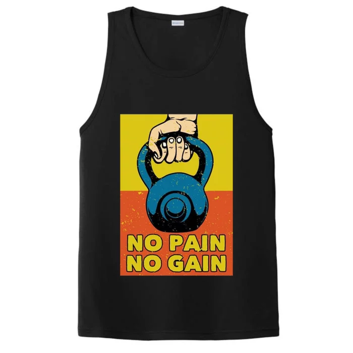 No Pain No Gain Meaningful Gift Never Stop Training Cute Gift Performance Tank