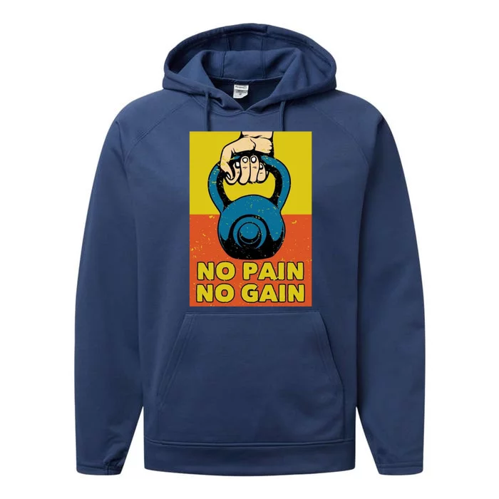 No Pain No Gain Meaningful Gift Never Stop Training Cute Gift Performance Fleece Hoodie