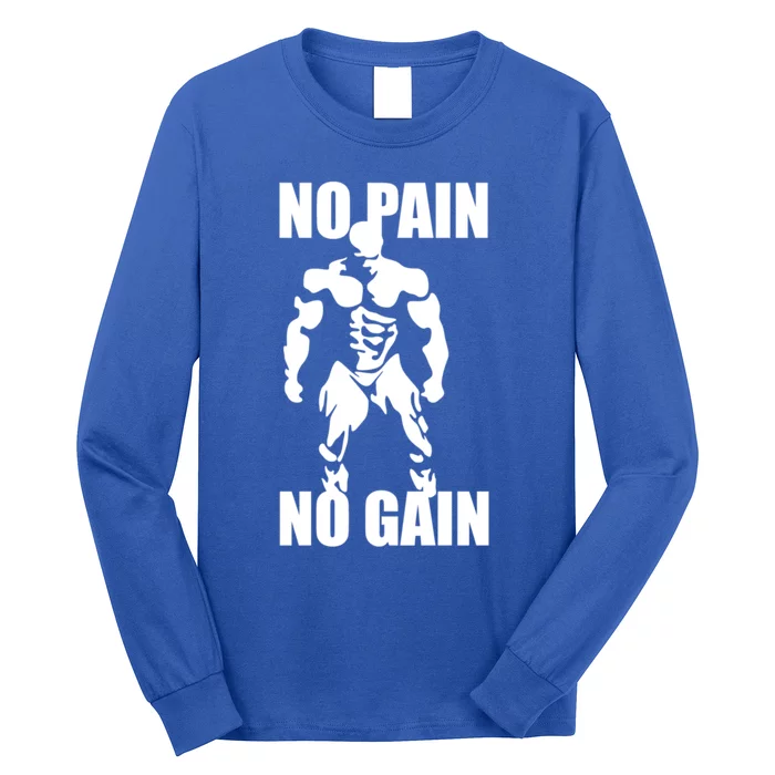 No Pain No Gain Fitness Gym Clothing Equipt Cute Gift Long Sleeve Shirt