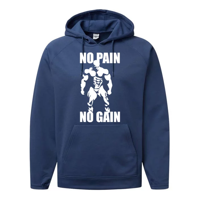 No Pain No Gain Fitness Gym Clothing Equipt Cute Gift Performance Fleece Hoodie