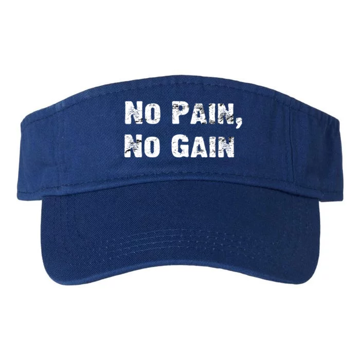 No Pain No Gain Success Mindset Cool Gift Valucap Bio-Washed Visor