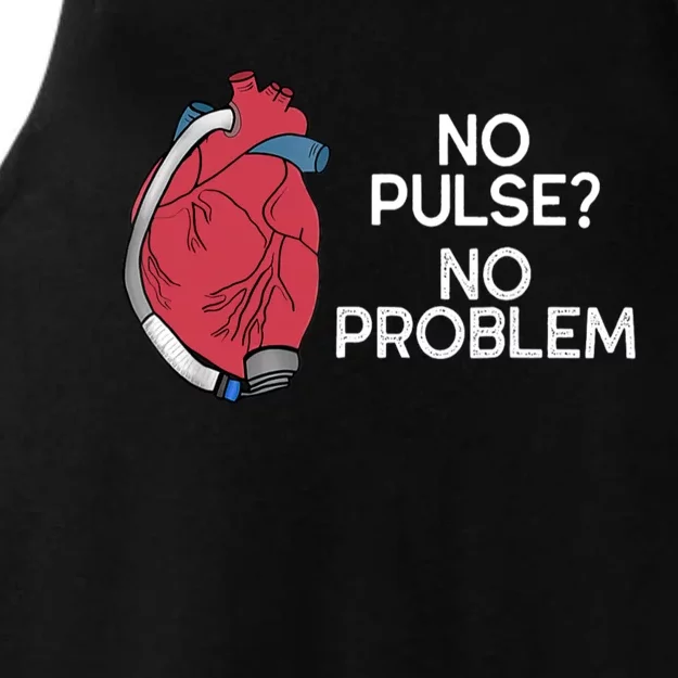 No Pulse No Problem Heartmate Lvad Heart Cvicu Ladies Tri-Blend Wicking Tank