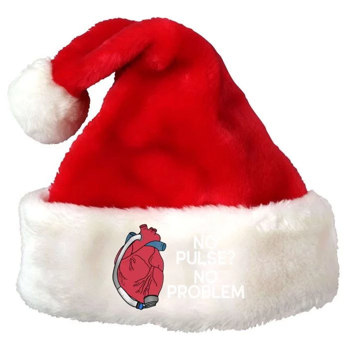 No Pulse No Problem Heartmate Lvad Heart Cvicu Premium Christmas Santa Hat