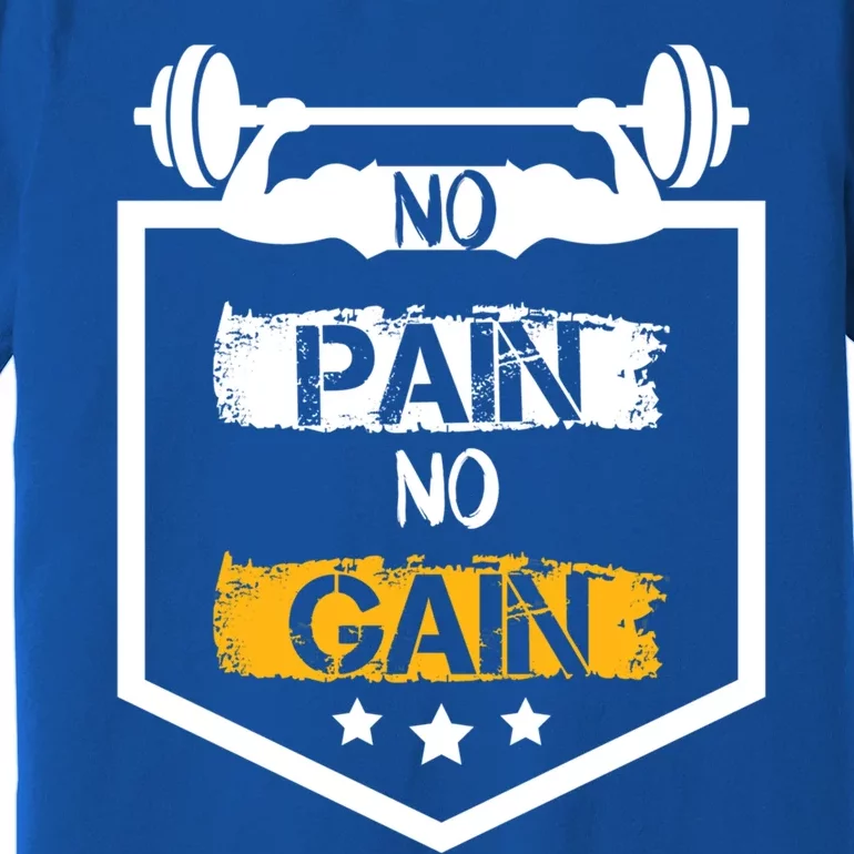 No Pain No Gain Gym Workout Fitness Training Cool Gift Premium T-Shirt