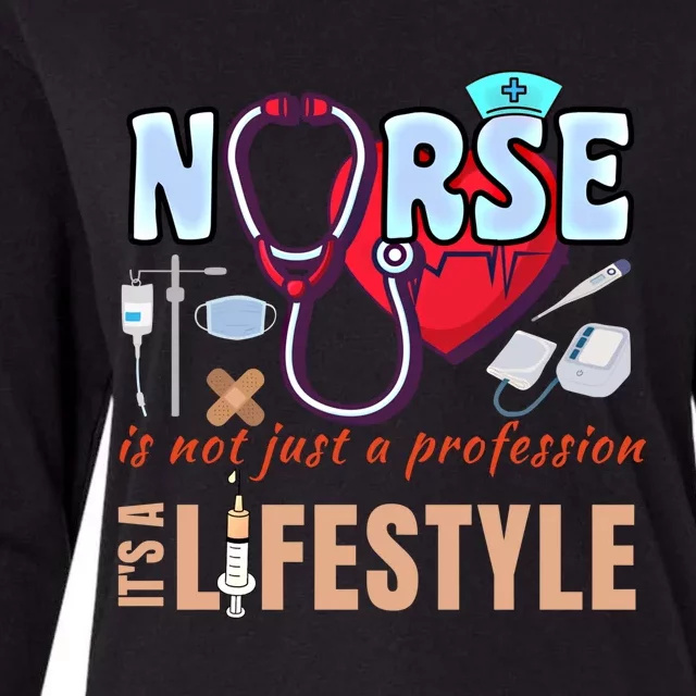 Nurse Profession Nursing Career Lifestyle Funny Gift Womens Cotton Relaxed Long Sleeve T-Shirt