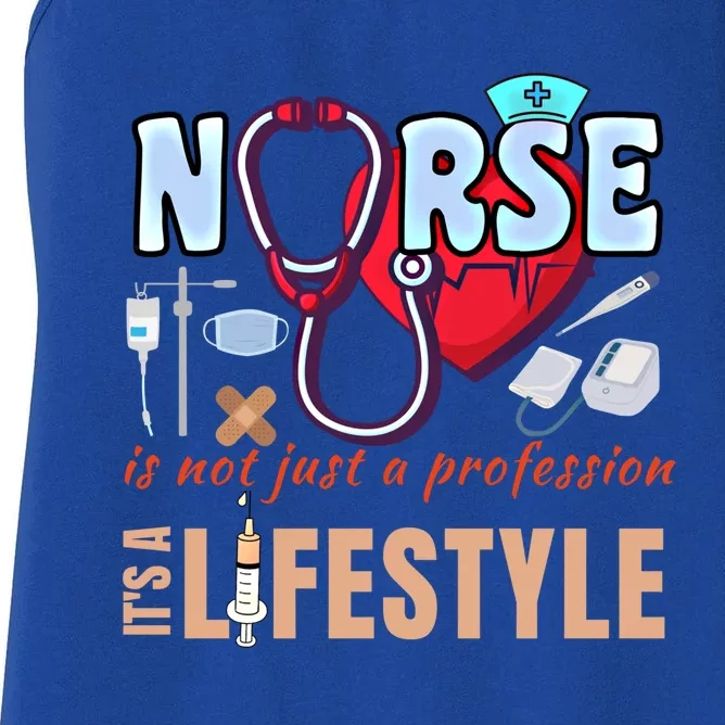 Nurse Profession Nursing Career Lifestyle Funny Gift Women's Racerback Tank