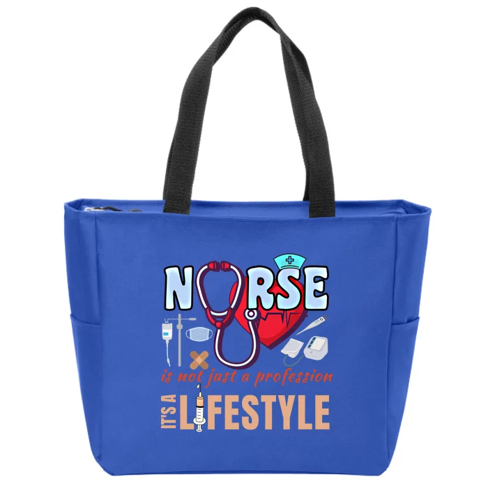 Nurse Profession Nursing Career Lifestyle Funny Gift Zip Tote Bag