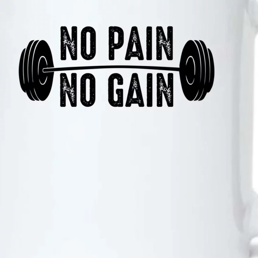 No Pain No Gain Gym Workout Fitness Gift Black Color Changing Mug