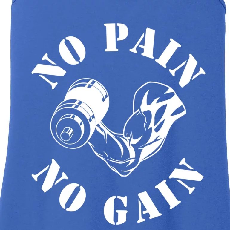 No Pain No Gain Gym Workout Fitness Training Gift Ladies Essential Tank