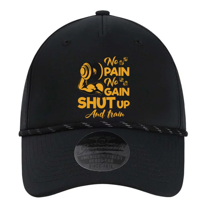 No Pain No Gain Shut Up And Train Motivation Gift Cool Gift Performance The Dyno Cap