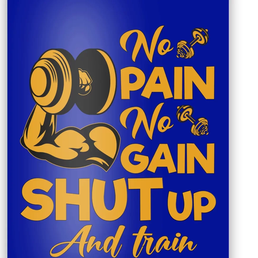 No Pain No Gain Shut Up And Train Motivation Gift Cool Gift Poster