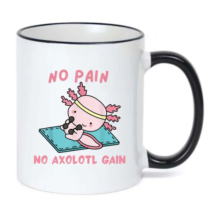 No Pain No Axolotl Gain Cute Axolotl Workout Fitness Lover Black Color Changing Mug