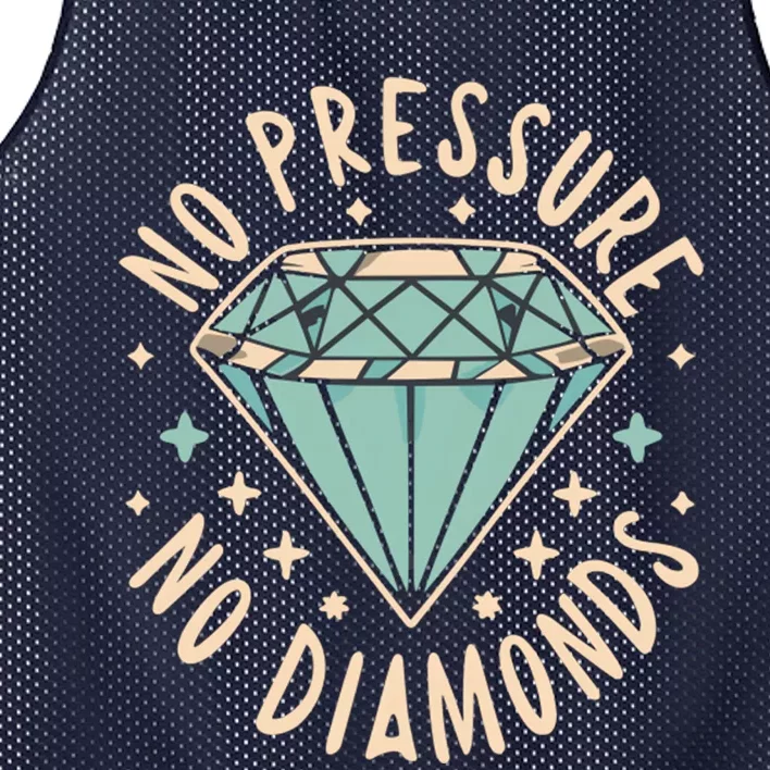 No Pressure No Diamonds Mesh Reversible Basketball Jersey Tank