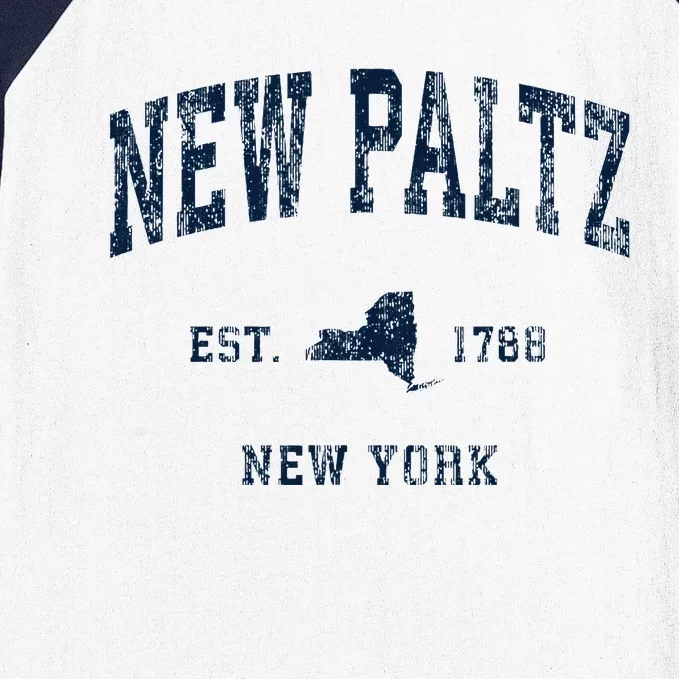 New Paltz New York Ny Vintage Athletic Baseball Sleeve Shirt