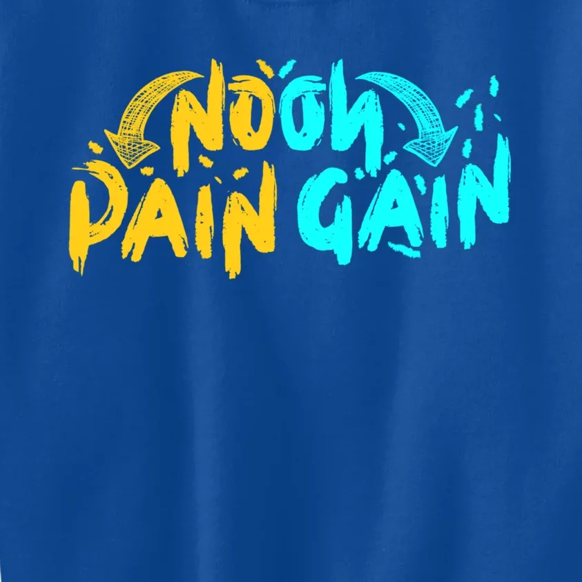 No Pain No Gain Wrathful Gym Bodybuilding Clothing Design Gift Kids Sweatshirt