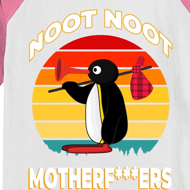 Noot Pingu Noot Meme Kids Colorblock Raglan Jersey