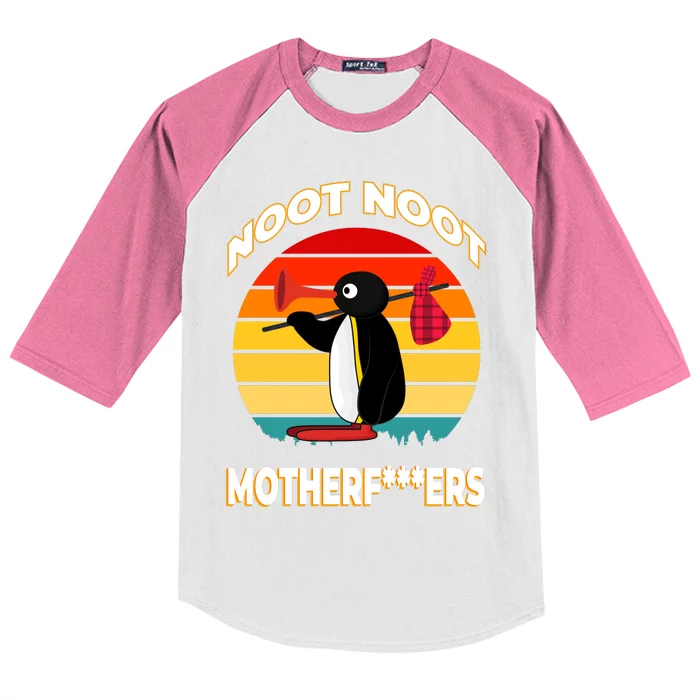 Noot Pingu Noot Meme Kids Colorblock Raglan Jersey