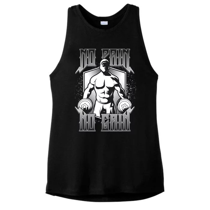 No Pain No Gain Ladies Tri-Blend Wicking Tank