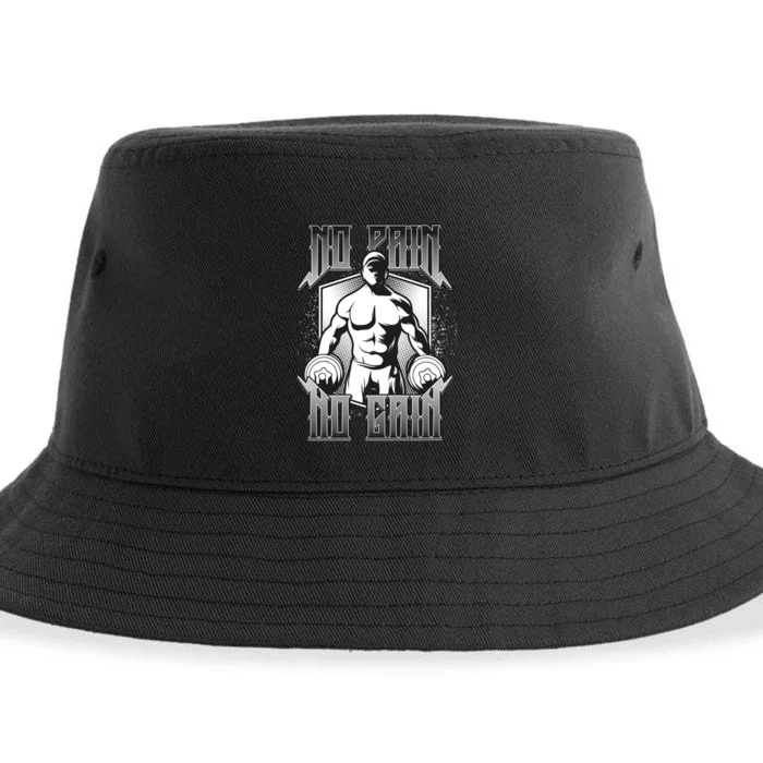 No Pain No Gain Sustainable Bucket Hat