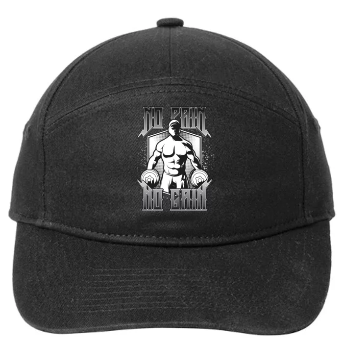 No Pain No Gain 7-Panel Snapback Hat