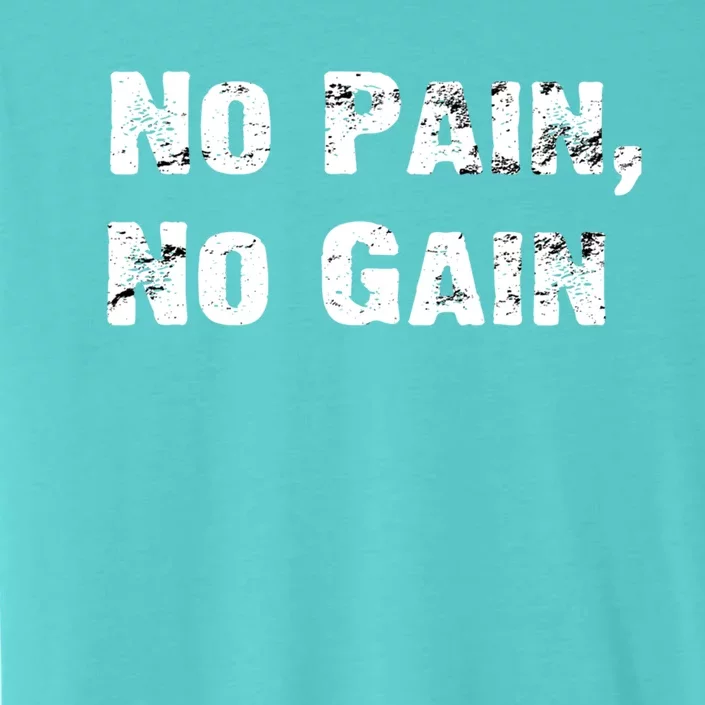 No Pain No Gain Success Mindset Meaningful Gift ChromaSoft Performance T-Shirt