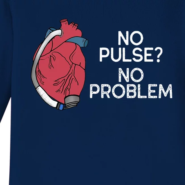 No Pulse No Problem Hm3 Lvad Heart Cvicu Centricular Assist Baby Long Sleeve Bodysuit