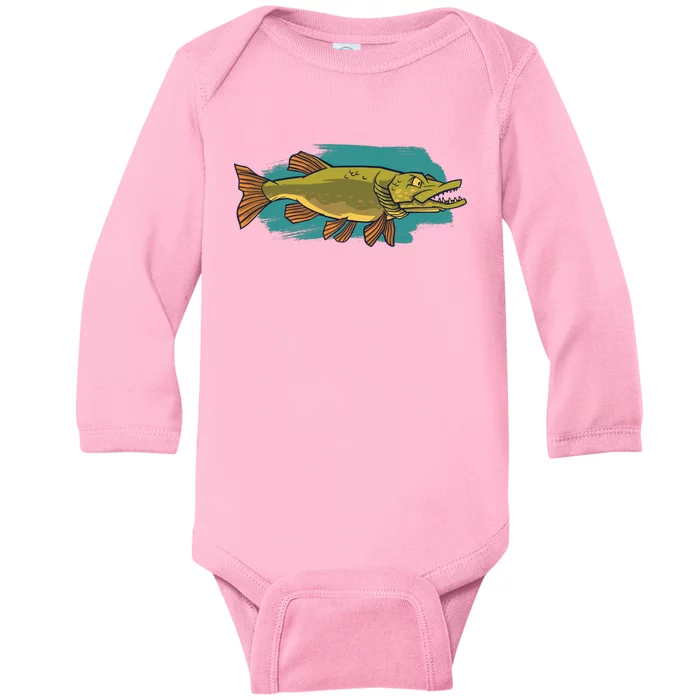 Northern Pike Baby Long Sleeve Bodysuit