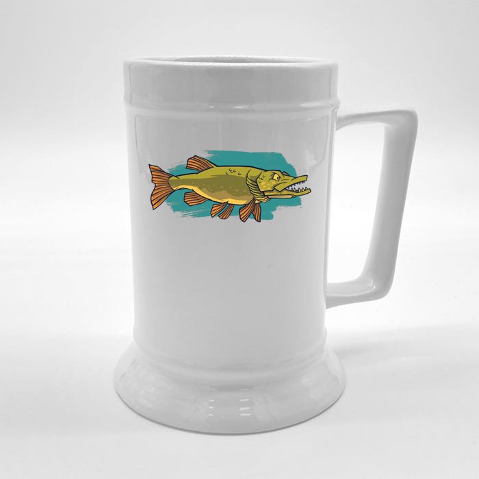 Northern Pike Front & Back Beer Stein