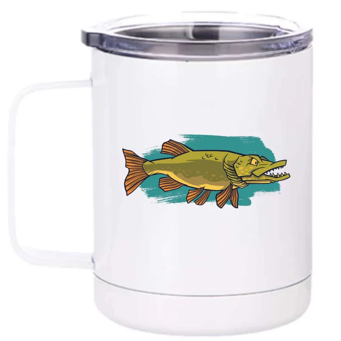 Northern Pike Front & Back 12oz Stainless Steel Tumbler Cup