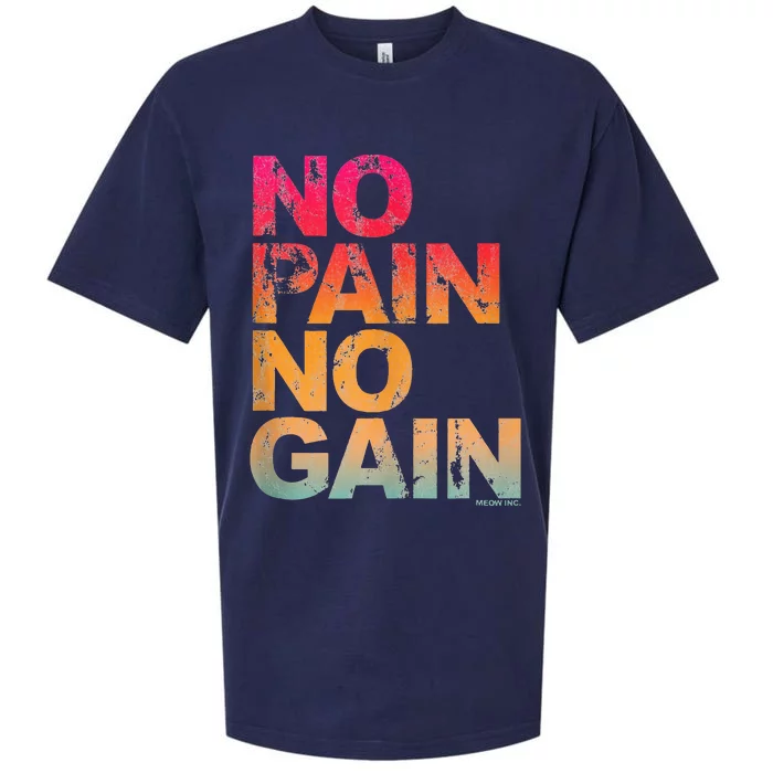 No Pain No Gain Motivation Workout Gym Sueded Cloud Jersey T-Shirt