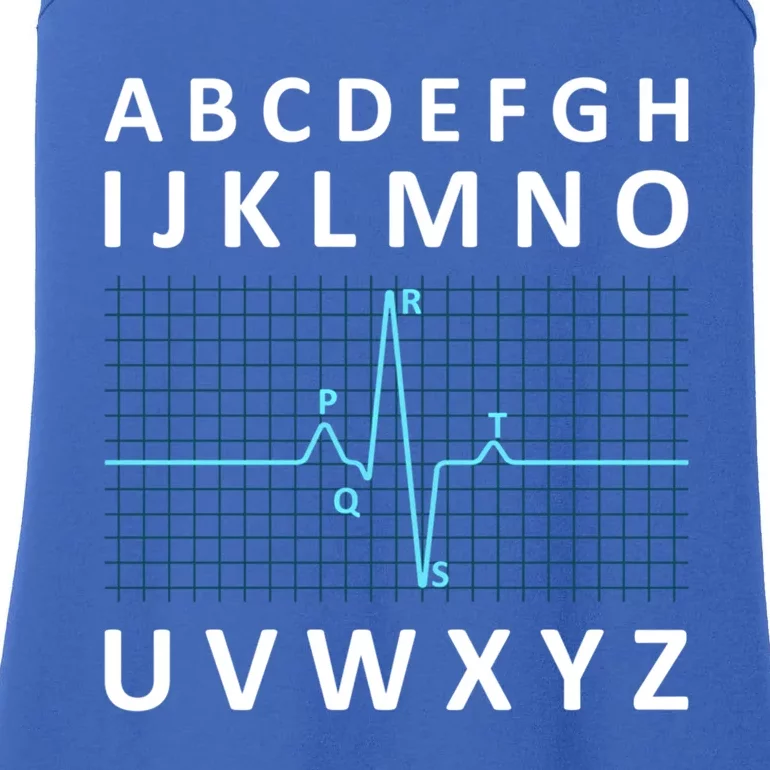 Nurse Pqrst Nursing Ecg And Ekg Alphabet Funny Nurse Cute Gift Ladies Essential Tank