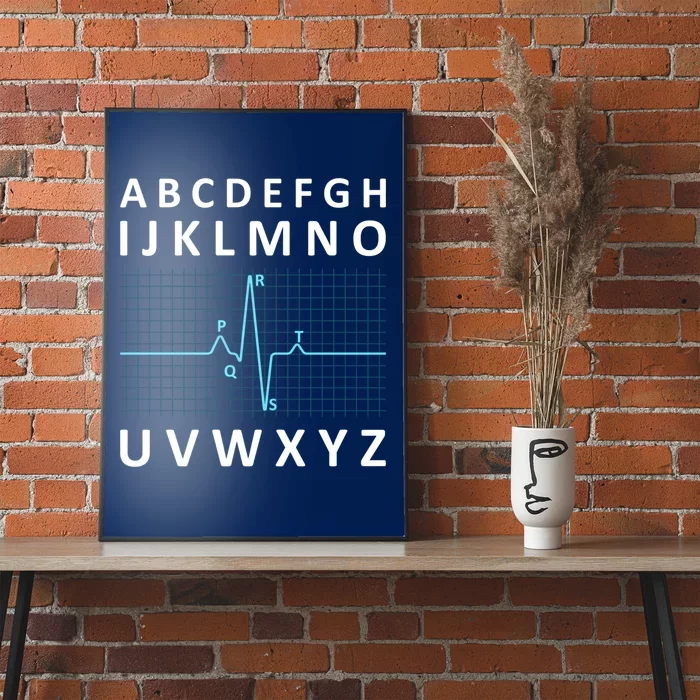 Nurse Pqrst Nursing Ecg And Ekg Alphabet Funny Nurse Cute T Poster