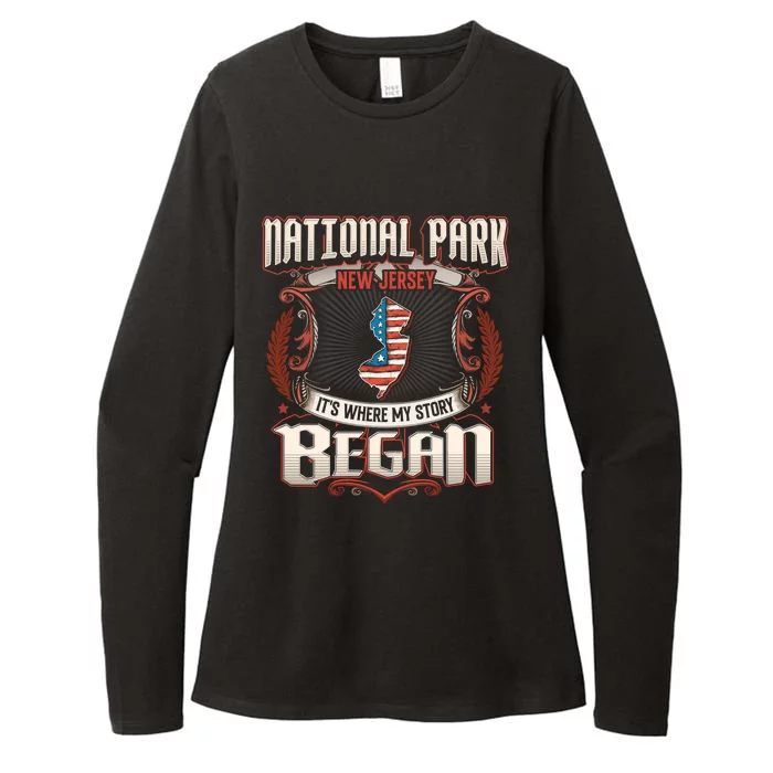 National Park New Jersey Usa Flag 4th Of July Gift Womens CVC Long Sleeve Shirt