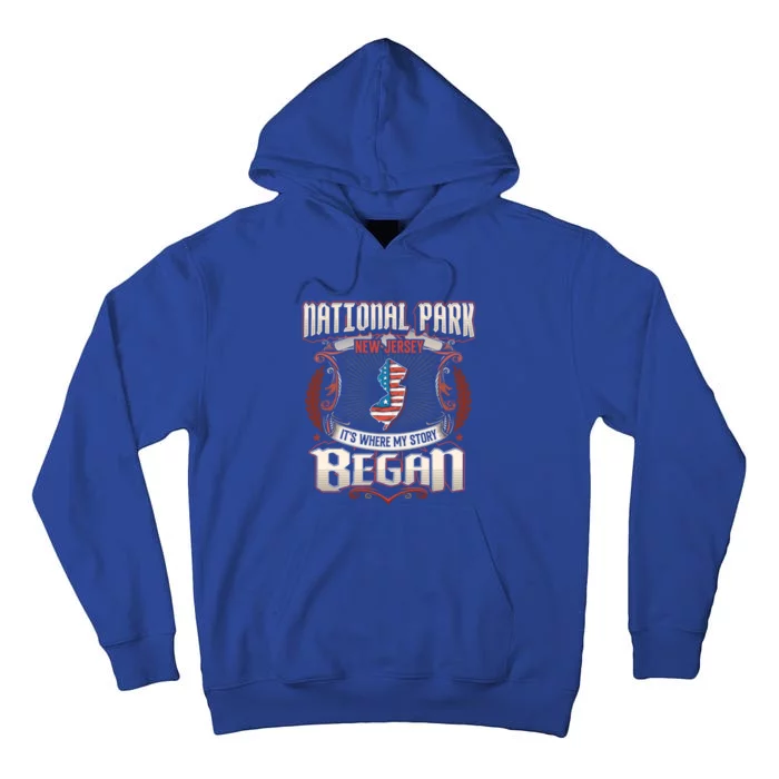 National Park New Jersey Usa Flag 4th Of July Gift Tall Hoodie