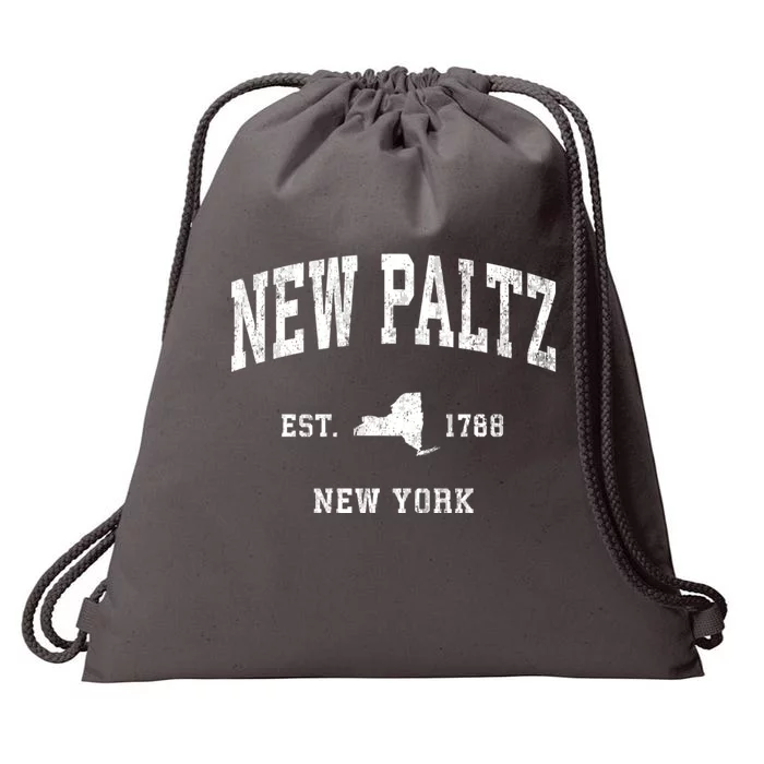 New Paltz New York Ny Vintage Athletic Drawstring Bag